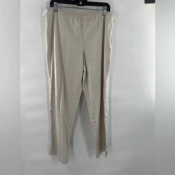 Eileen Fisher cream pants size M cotton - Picture 1 of 9